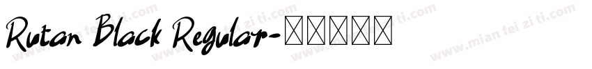 Rutan Black Regular字体转换